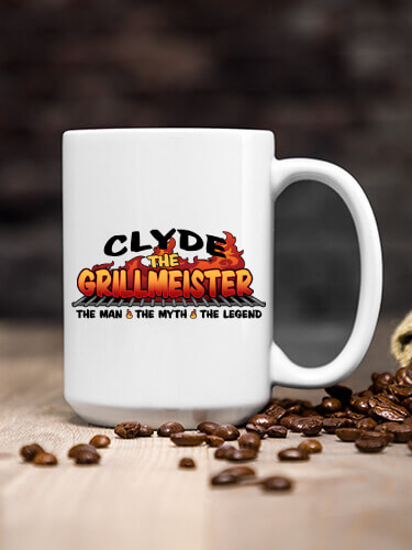 Grillmeister White Ceramic Coffee Mug (single)