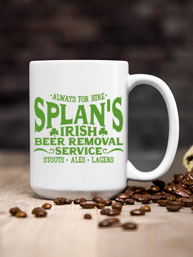 Irish Beer Removal Service White Ceramic Coffee Mug (single)