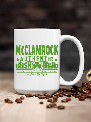 Irish Brand White Ceramic Coffee Mug (single)