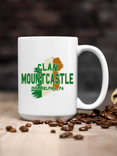 Irish Clan White Ceramic Coffee Mug (single)