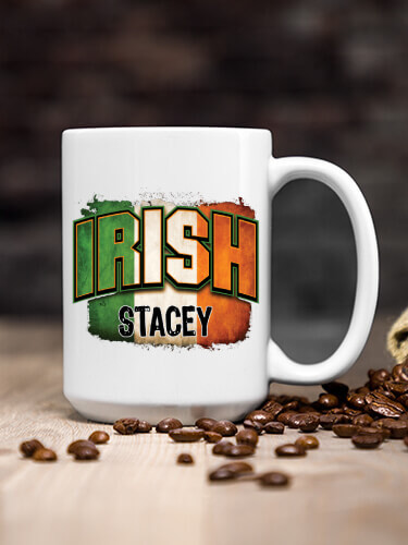 Irish Colors White Ceramic Coffee Mug (single)