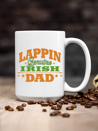 Irish Dad White Ceramic Coffee Mug (single)