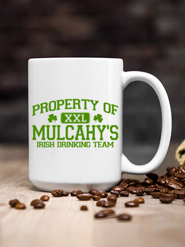 Irish Drinking Team White Ceramic Coffee Mug (single)