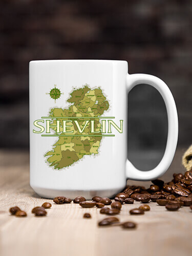 Irish Heritage White Ceramic Coffee Mug (single)