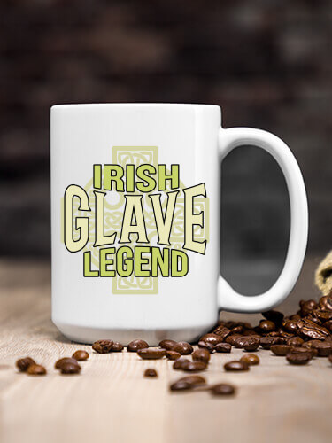 Irish Legend White Ceramic Coffee Mug (single)