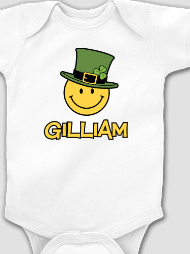 Irish Smiley White Baby Bodysuit