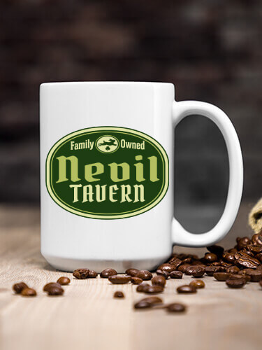 Irish Tavern White Ceramic Coffee Mug (single)