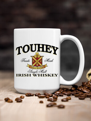 Irish Whiskey White Ceramic Coffee Mug (single)