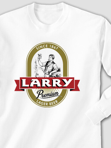 Lager White Adult Long Sleeve