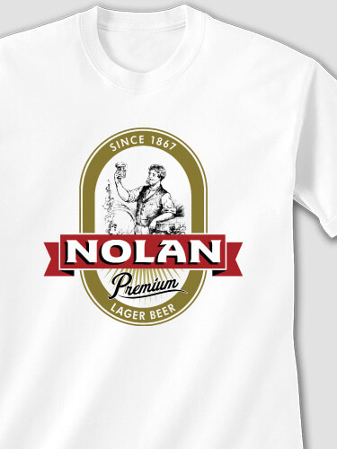 Lager White Adult T-Shirt