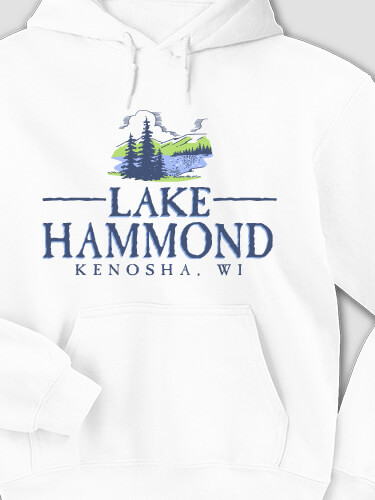 Lake White Adult Hooded Sweatshirt