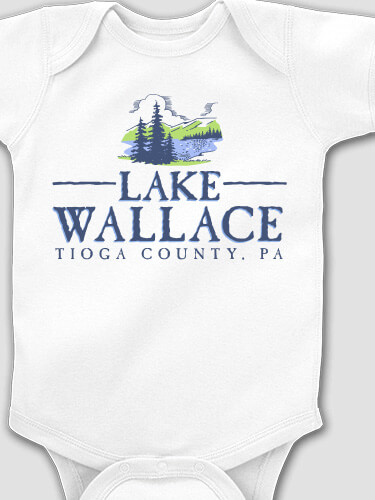 Lake White Baby Bodysuit