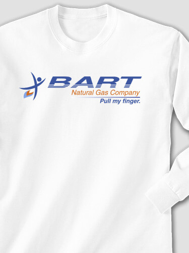 Natural Gas White Adult Long Sleeve