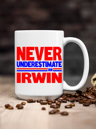 Never Underestimate White Ceramic Coffee Mug (single)