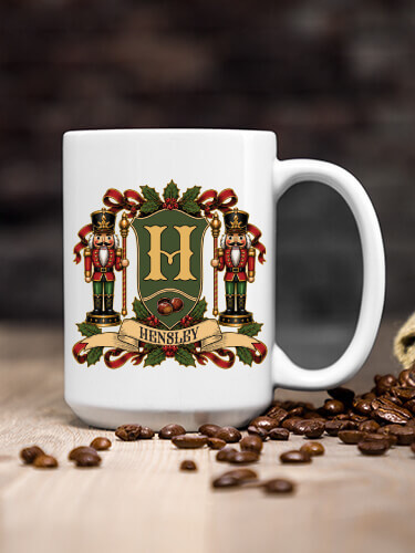 White Nutcracker Coat Of Arms Personalized ceramic-coffee-mug 