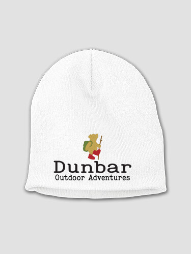 Outdoor Adventures White Embroidered Beanie