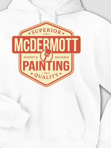 Painting White Adult Hooded Sweatshirt