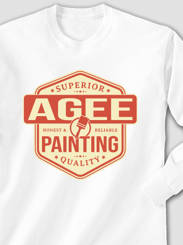 Painting White Adult Long Sleeve