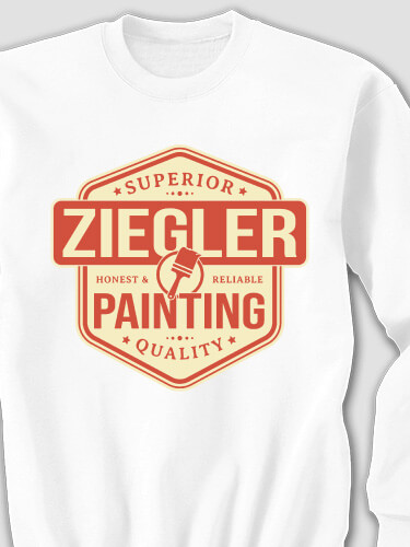 Painting White Adult Sweatshirt