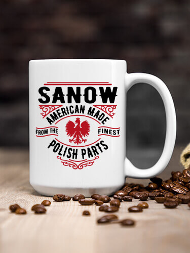 White Polish Parts Personalized ceramic-coffee-mug 
