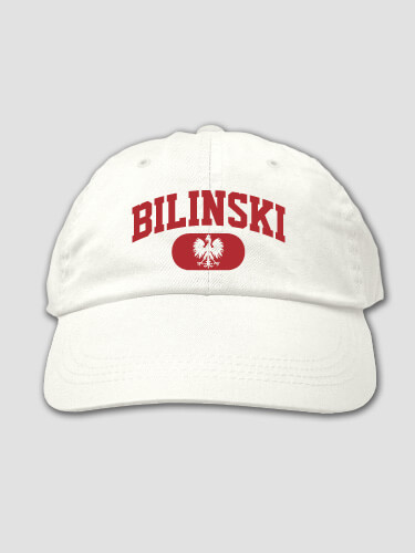 Polish Varsity White Embroidered Hat
