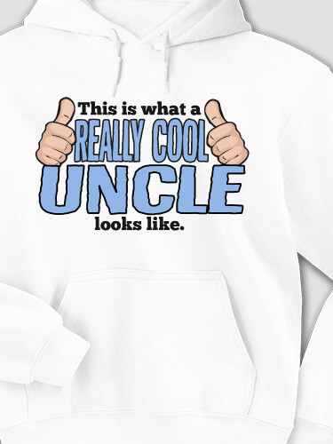 Really Cool White Adult Hooded Sweatshirt