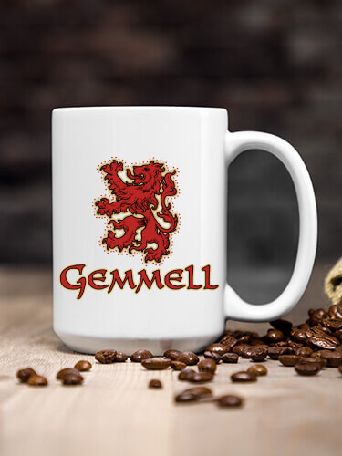 Scottish Lion White Ceramic Coffee Mug (single)