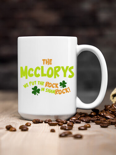 ShamROCK White Ceramic Coffee Mug (single)