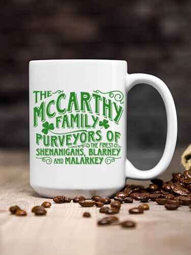 Shenanigans Family White Ceramic Coffee Mug (single)