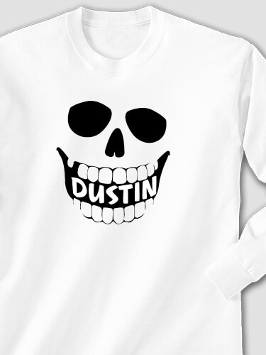 Skeleton White Adult Long Sleeve