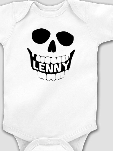 Skeleton White Baby Bodysuit