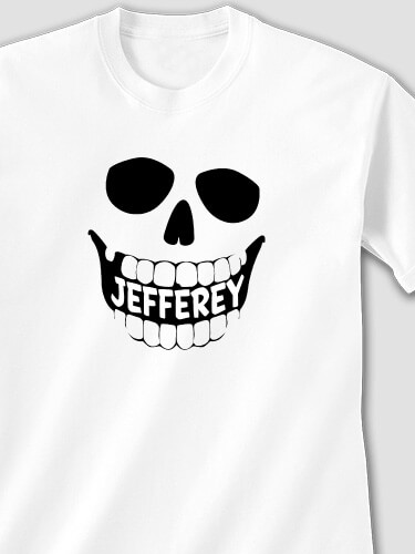 Skeleton White Adult T-Shirt