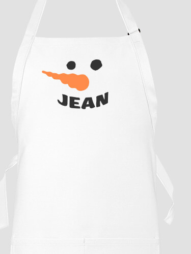 Snowman White Apron