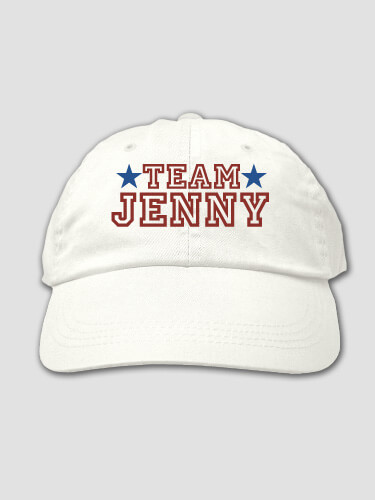 Team White Embroidered Hat