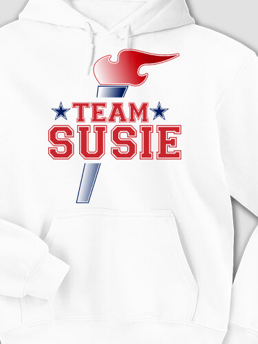 Team White Adult Hooded Sweatshirt