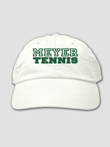 Tennis White Embroidered Hat