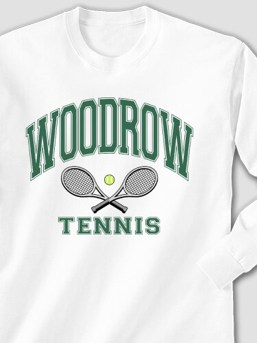 Tennis White Adult Long Sleeve