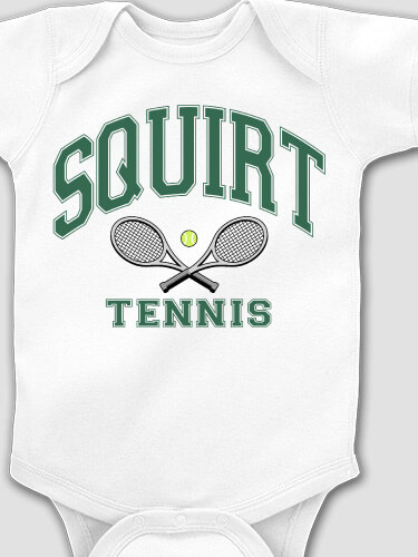 Tennis White Baby Bodysuit