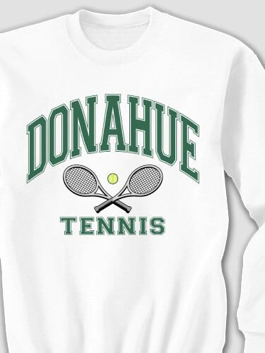 Tennis White Adult Sweatshirt