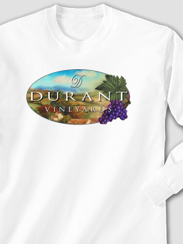 Vineyards White Adult Long Sleeve