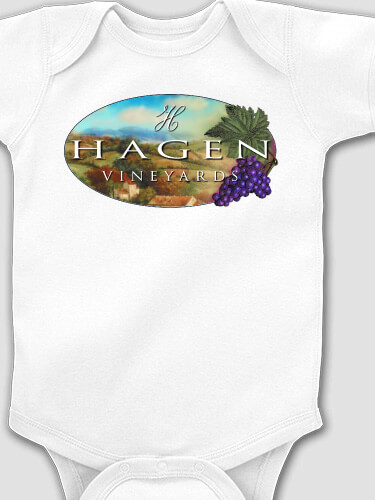 Vineyards White Baby Bodysuit