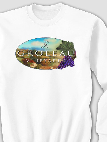 Vineyards White Adult Sweatshirt