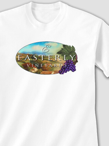 Vineyards White Adult T-Shirt