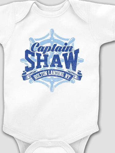 Vintage Captain White Baby Bodysuit