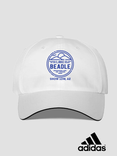 Vintage Lake White Embroidered Adidas Hat