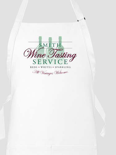 Wine Tasting Service White Apron