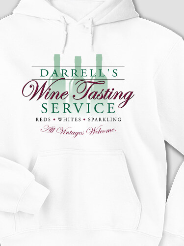 Wine Tasting Service White Adult Hooded Sweatshirt
