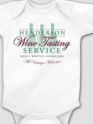 Wine Tasting Service White Baby Bodysuit