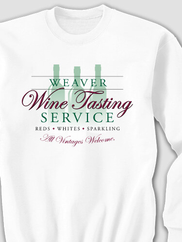 Wine Tasting Service White Adult Sweatshirt