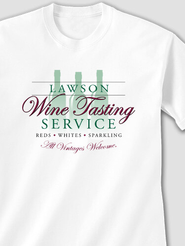 Wine Tasting Service White Adult T-Shirt